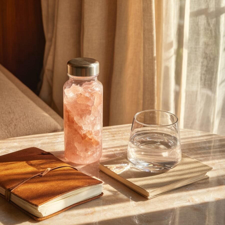 Pink Salt Weight Loss Recipe: The Viral Detox Drink That Actually Makes Sense 10 a warm and peaceful morning scene showing