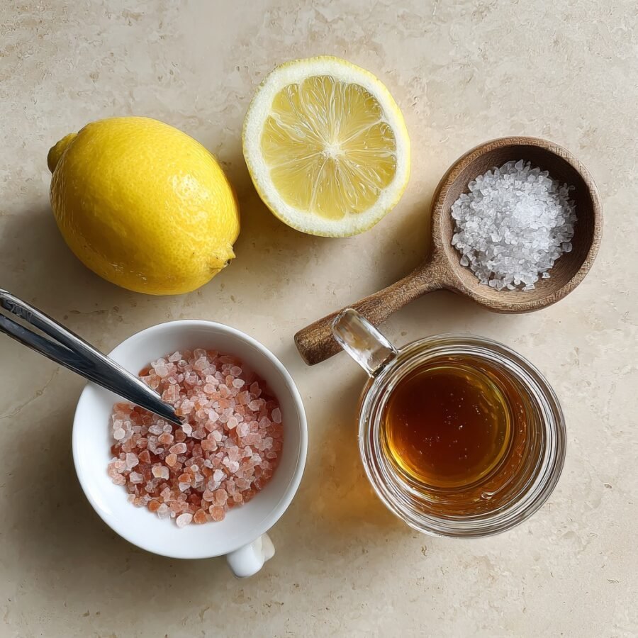 Pink Salt Weight Loss Recipe: The Viral Detox Drink That Actually Makes Sense 5 flat lay of natural detox ingredients includi