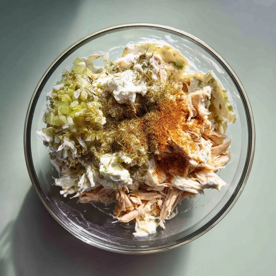 Willow Tree Chicken Salad Recipe (Better Than Store-Bought!) 3 mixing willow tree chicken salad
